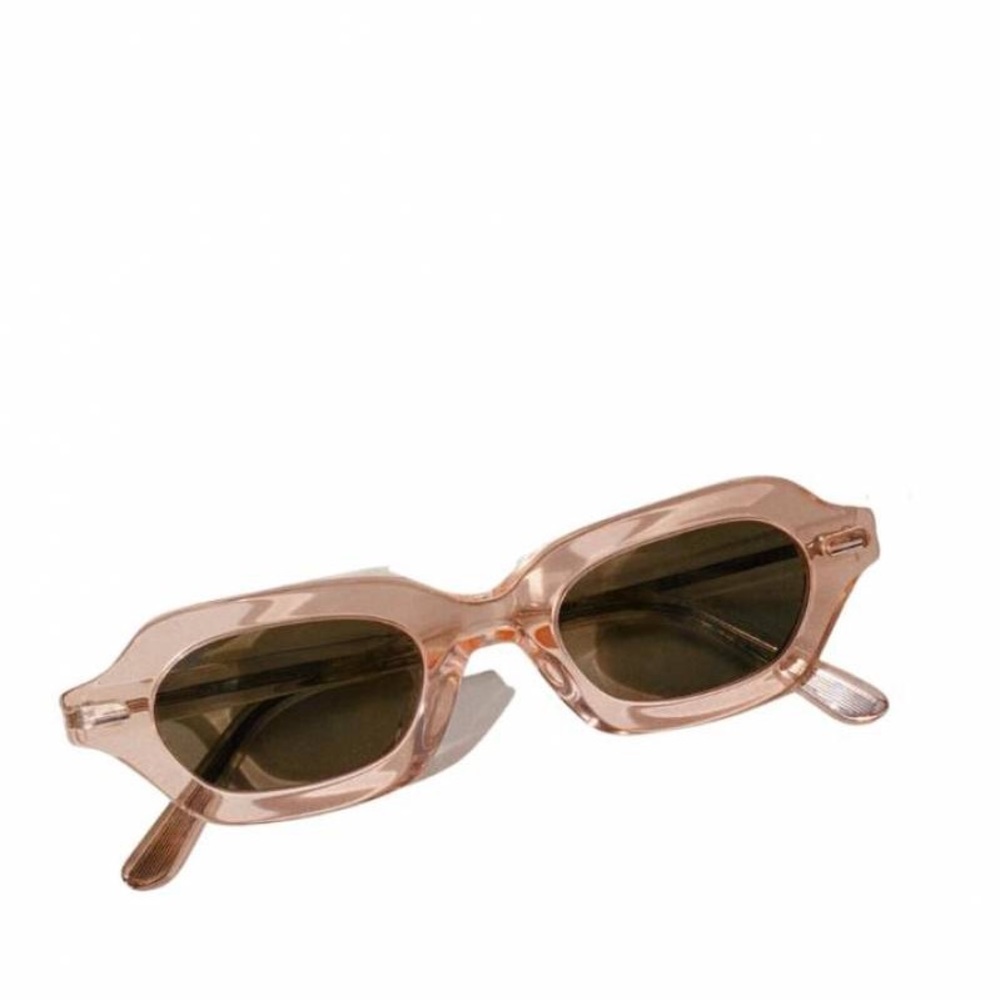 The Row Oliver Peoples La Cc Pink Silk Oval Sunglasses